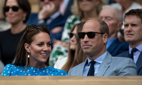 london, england   july 05 catherine, duchess of cambridge and prince william, duke of cambridge in the centre court royal box on day nine of the championships wimbledon 2022 at all england lawn tennis and croquet club on july 05, 2022 in london, england photo by visionhausgetty images