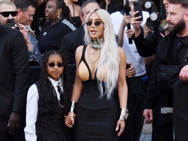 paris, france   july 06 north west and kim kardashian attend the jean paul gaultier couture fall winter 2022 2023 show as part of paris fashion week on july 06, 2022 in paris, france  photo by foc kanwireimage