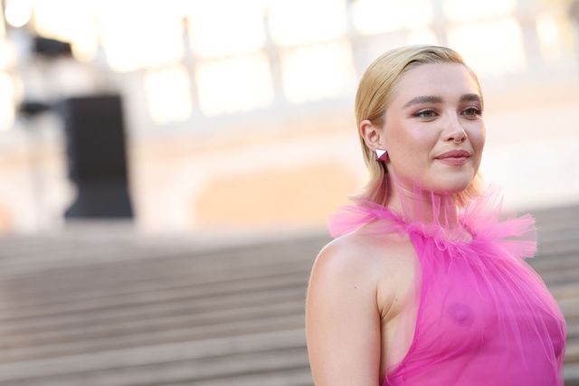 rome, italy   july 08 editor’s note image contains nudity florence pugh attends the valentino haute couture fallwinter 2223 fashion show on july 08, 2022 in rome, italy photo by vittorio zunino celottogetty images