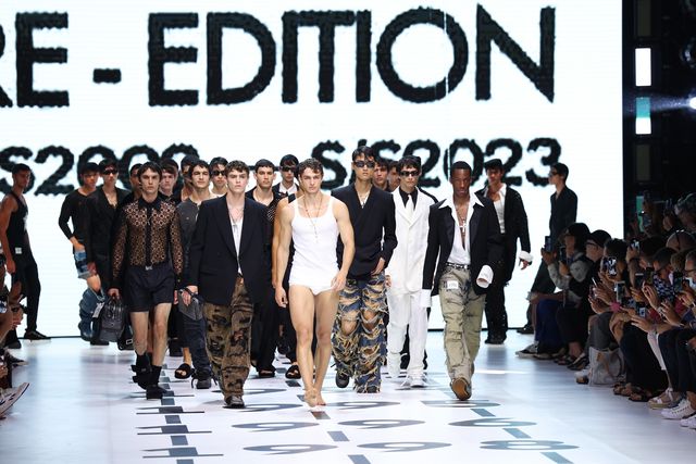 milan, italy   june 18 models walk the runway at the dolce  gabbana fashion show during the milan fashion week ss 2023 on june 18, 2022 in milan, italy photo by daniele venturellidaniele venturelli  wireimage