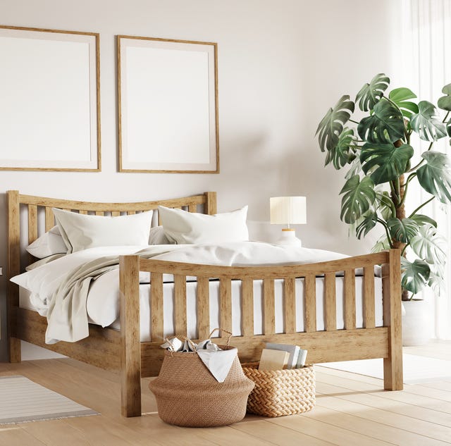 best bedroom plants Mock up frames in rustic style bedroom interior. 3D render. best bedroom plants mock up frames in rustic style bedroom interior