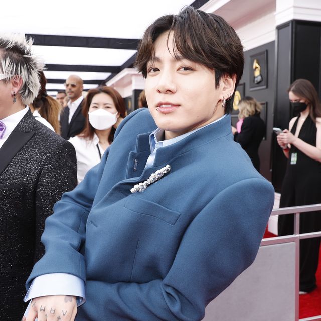 las vegas, nevada   april 03 jungkook of bts attends the 64th annual grammy awards at mgm grand garden arena on april 03, 2022 in las vegas, nevada photo by johnny nunezgetty images for the recording academy