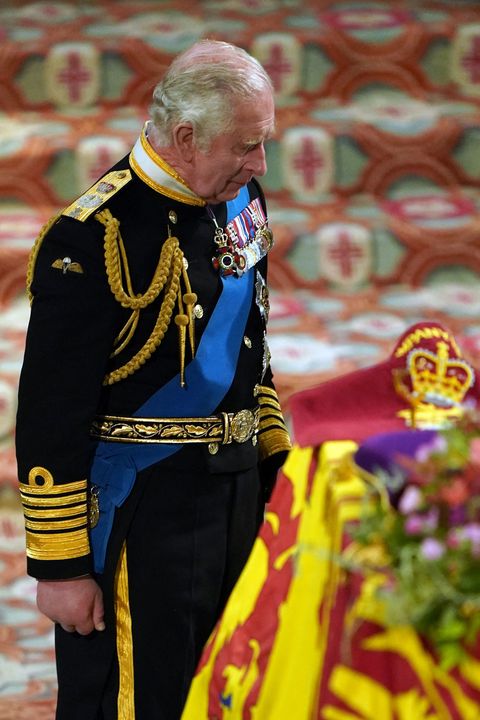 britains king charles iii attends the committal service for britains queen elizabeth ii in st georges chapel inside windsor castle on september 19, 2022   mondays committal service is expected to be attended by at least 800 people, most of whom will not have been at the earlier state funeral at westminster abbey photo by joe giddens  pool  afp photo by joe giddenspoolafp via getty images