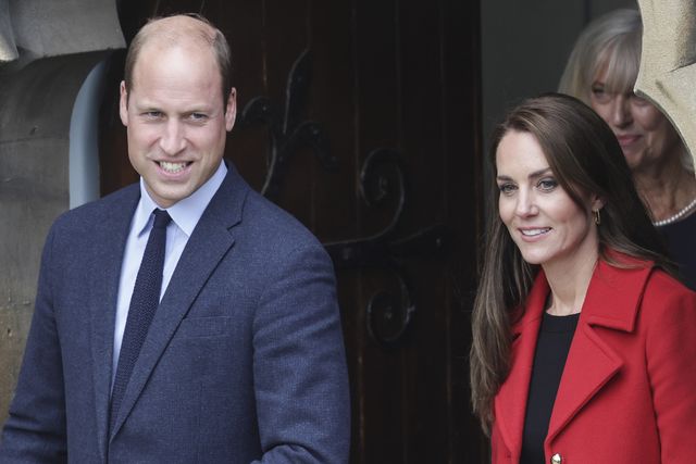 swansea, wales   september 27 prince william, prince of wales and catherine, princess of wales leave st thomas church, which has been has been redeveloped to provide support to vulnerable people, during their visit to wales on september 27, 2022 in swansea, wales  photo by chris jacksongetty images