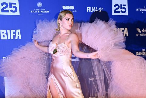 london, england   december 04 florence pugh attends the british independent film awards 2022 at old billingsgate on december 04, 2022 in london, england photo by karwai tangwireimage