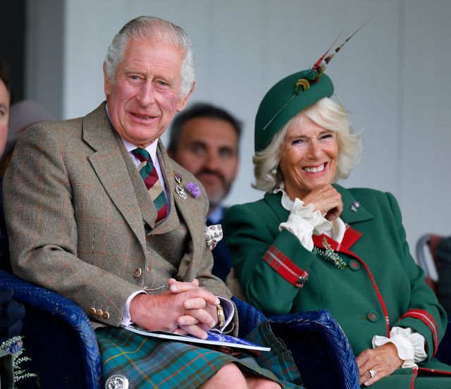 braemar, united kingdom   september 03 embargoed for publication in uk newspapers until 24 hours after create date and time prince charles, prince of wales and camilla, duchess of cornwall attend the braemar highland gathering at the princess royal and duke of fife memorial park on september 3, 2022 in braemar, scotland photo by max mumbyindigogetty images