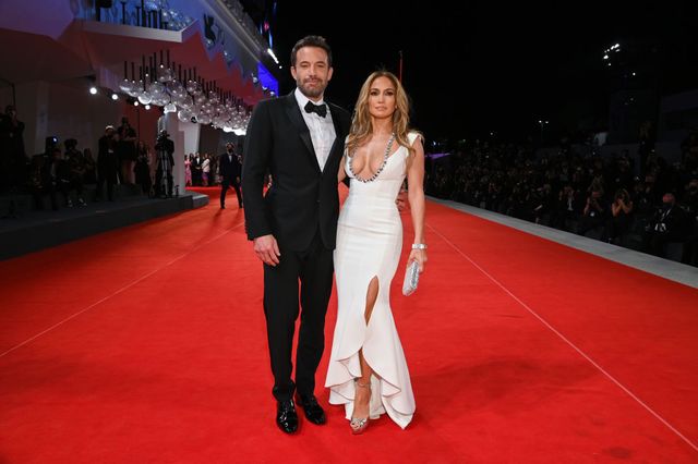 venice, italy september 10 ben affleck and jennifer lopez attend the red carpet of the movie the last duel during the 78th venice international film festival on september 10, 2021 in venice, italy photo by pascal le segretaingetty images