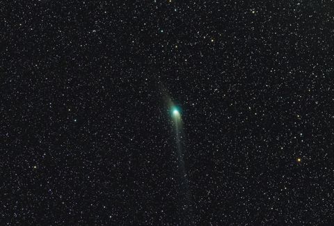 c2022 e3 ztf, a long period comet from the oort cloud, photographed on january 25, 2023 with a 135mm lens and cooled camera