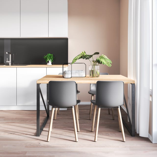 Minimalist kitchen and dining room minimalist kitchen and dining room render image