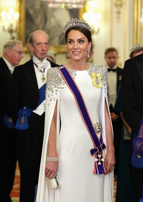 london, england november 22 catherine, princess of wales during the state banquet at buckingham palace on november 22, 2022 in london, england this is the first state visit hosted by the uk with king charles iii as monarch, and the first state visit here by a south african leader since 2010 photo by chris jacksongetty images