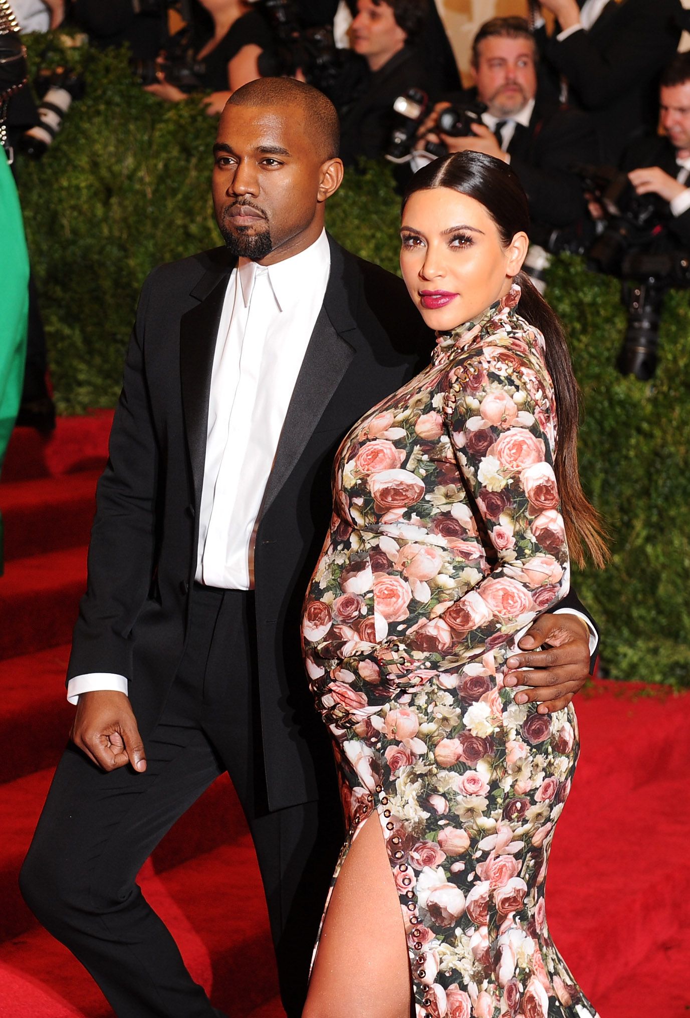 kim kardashian floral givenchy dress