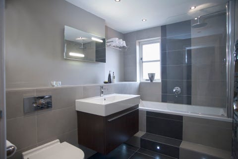 modern bathroom in a family house