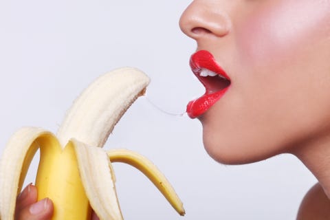 Banana family, Banana, Lip, Nose, Mouth, Skin, Fruit, Tooth, Neck, Chin, 