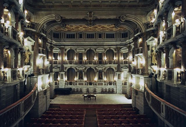 italy   circa 2003 interior of teatro scientifico, designed by antonio bibiena 1700 1774, mantua, lombardy, italy photo by deagostinigetty images