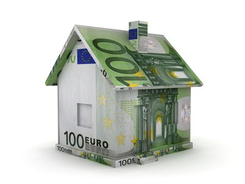 huisje van eurobiljetten