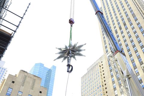 Swarovski Star Raising For 2013 Rockefeller Center Christmas Tree