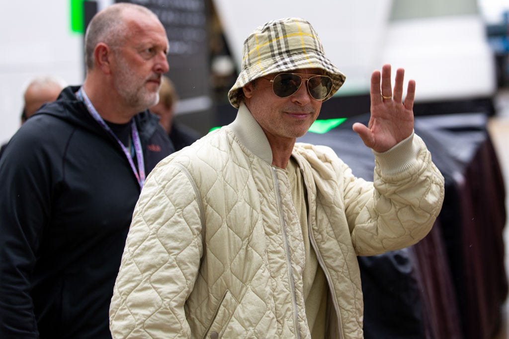 Brad Pitt Is Keeping the Bucket Hat Dream Alive