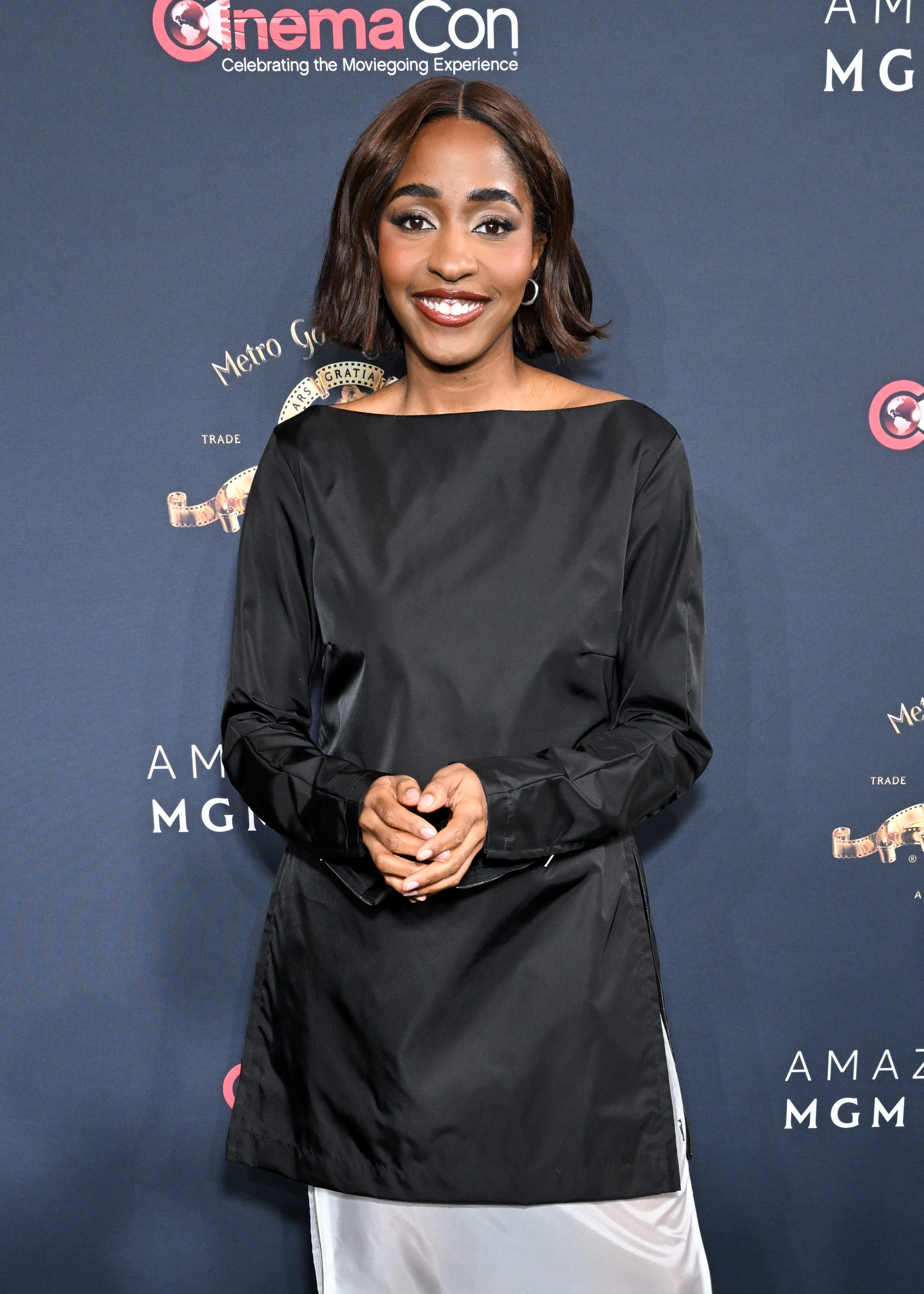 Ayo Edebiri Expertly Layers a Long Top Over a Maxi Dress