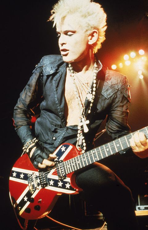 Billy Idol Playing Guitar In Concert