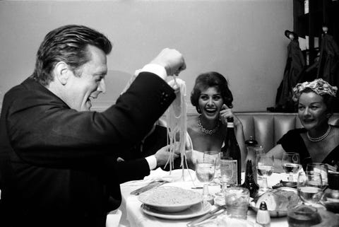 Sophia Loren und Spaghetti