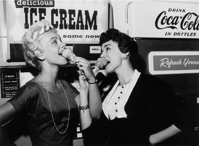 ladies eating ice cream