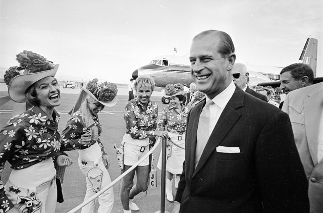 15th march 1966  the duke of edinburgh at an airport in palm springs  photo by harry bensonexpressgetty images