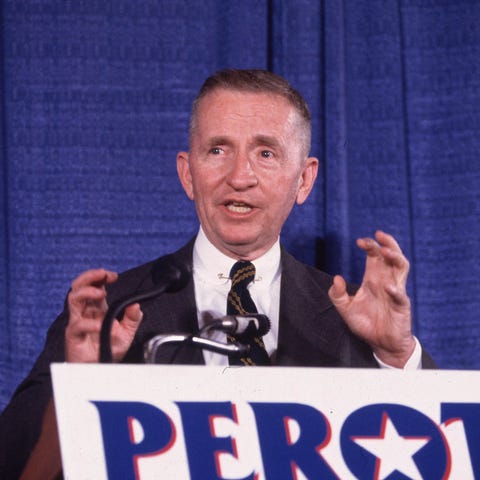The biggest contribution to American politics made by H. Ross Perot was that he took the messianic shine off the wonders of "free trade." (Arnold Sachs/Getty Images) Ross Perot