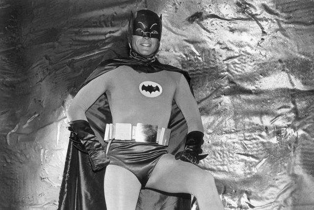 1966  actor adam west wears his batman costume in the batcave in a full length promotional portrait for the television series, batman  photo by hulton archivegetty images