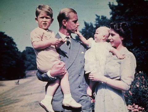 princess elizabeth with her husband prince philip, duke of edinburgh, and their children prince charles and princess anne, august 1951  photo by keystonehulton archivegetty images