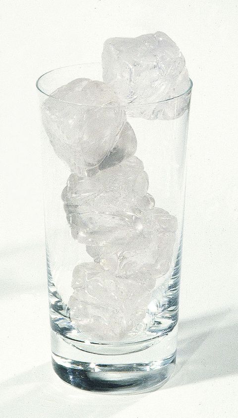 ice cubes in glass