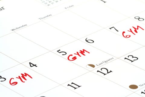 Gym calendar