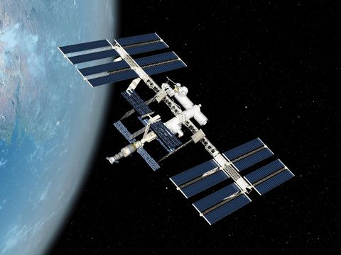 international space station iss, computer artwork