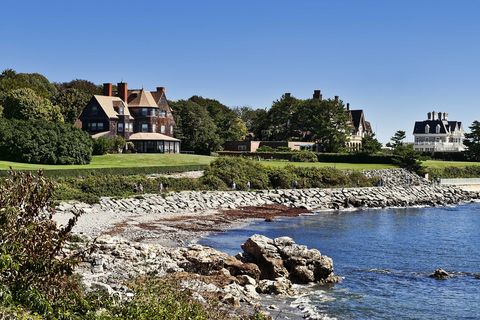 newport, rhode island, united states 20100827 mansions along the cliff promenade photo by john greimlightrocket via getty images