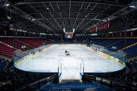 kelowna, canada   january 14 the zamboni makes its way across the ice surface prior to the game between the kelowna rockets and the tri city americans on january 14, 2015 at prospera place in kelowna, british columbia, canada  photo by marissa baeckergetty images