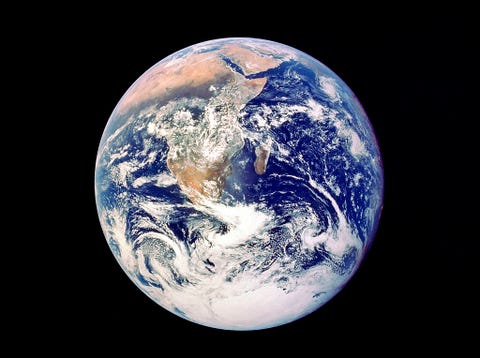 whole earth from space, viewed from apollo 17, december 1972 this was the first photograph of the south polar ice cap most of africa is visible, together with the arabian peninsular and madagascar credit arplnasa photo by ann ronan picturesprint collectorgetty images