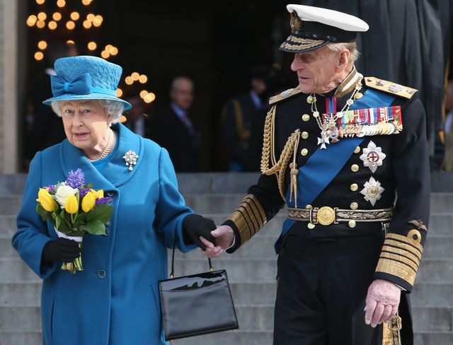 london, england   march 13  prince philip, duke of edinburgh r and queen elizabeth ii depart a service of commemoration for troops who were stationed in afghanistan on march 13, 2015 in london, england  photo by chris jacksongetty images