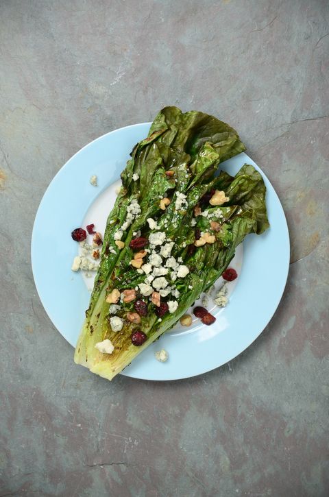Grilled Romaine Salad with Blue Cheese and Walnuts