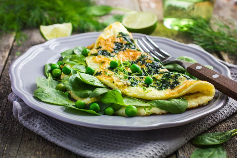 Món ăn sáng giảm cân: Trứng omelette với rau củ