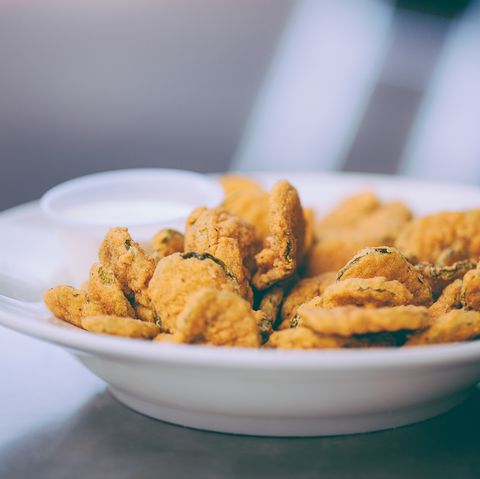 Deep-fried dill pickles