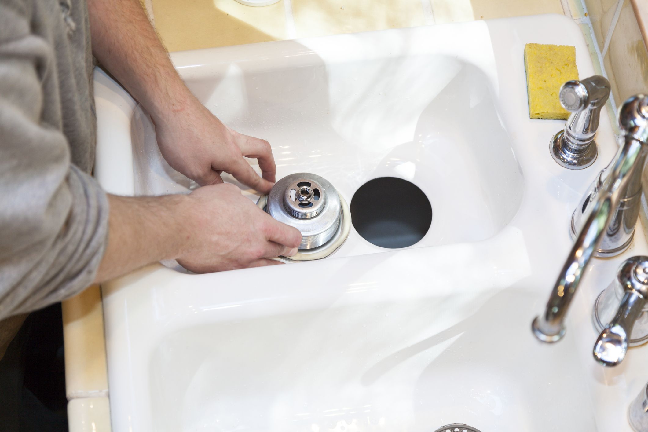 replace kitchen sink drain gasket