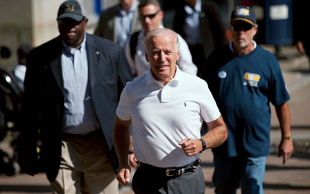 Joe Biden Running in Pittsburg - Jogging Joe Biden