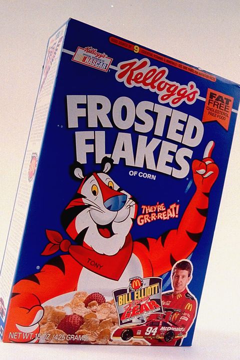 Box of Kellogg's Frosted Flakes cereal,