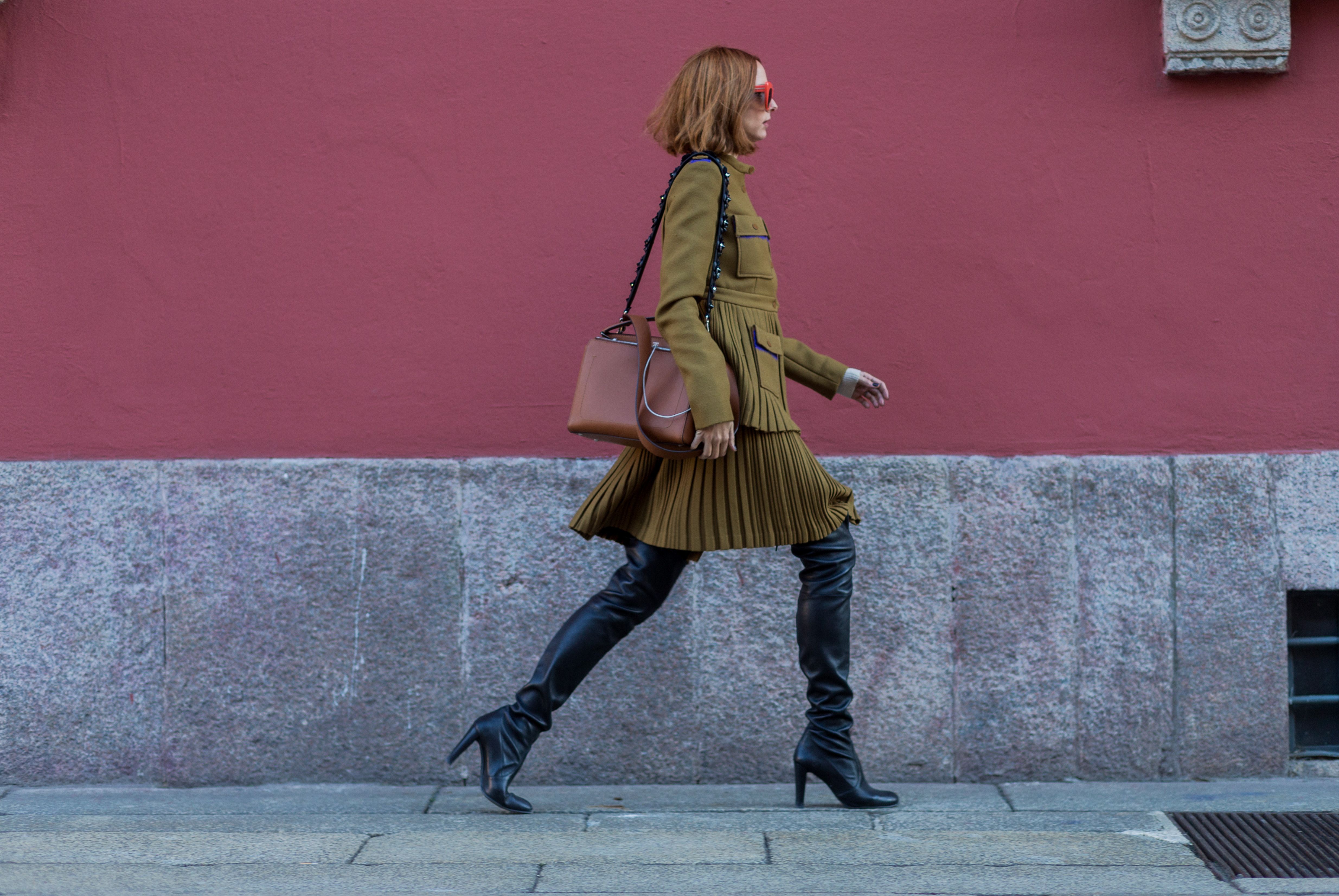 real leather over the knee boots