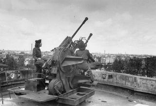 german anti-aircraft guns building flak tower