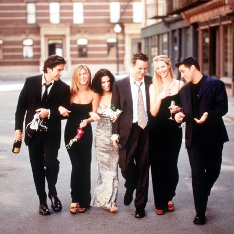The Cast Of Friends 1999 2000 Season From L R: David Schwimmer Jennifer Aniston Courteney Cox Ar