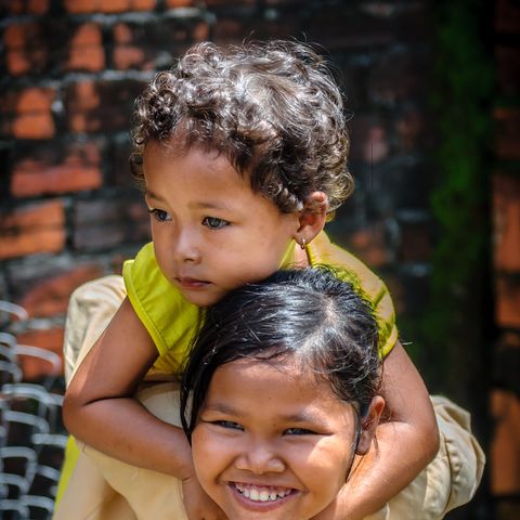 a lovely smile of khmer little girl   sisterhood   ethnic minority children