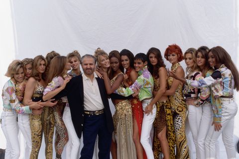 Gianni Versace and Models