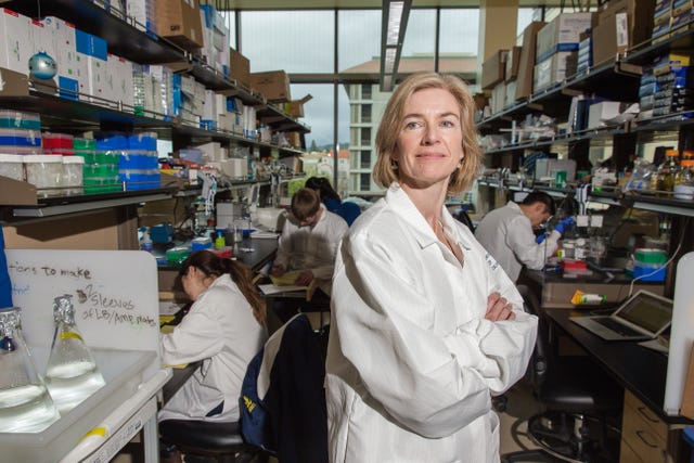 berkeley, ca 19 de febrero jennifer doudna, inventora de la revolucionaria herramienta de edición de genes crispr fotografiada en el centro li ka shing del campus de la universidad de california, berkeley nick otto para el washington post vía getty images