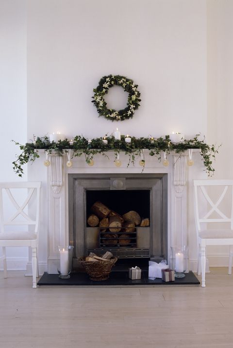 30 Gorgeous Garland Ideas, Fireplace Garland With Led Lights