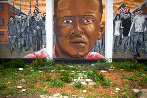 Baltimore Reacts As Freddie Gray Police Van Driver Found Not Guilty baltimore, md june 23 trash collects below a mural of freddie gray after baltimore police officer caesar goodson jr was found not guilty on all charges on june 23, 2016 in baltimore, maryland officer goodson, the van driver in the freddie gray case, is facing multiple charges including second degree murder this is the third trial related to the death of freddie gray, who died while in police custody photo by mark makelagetty images